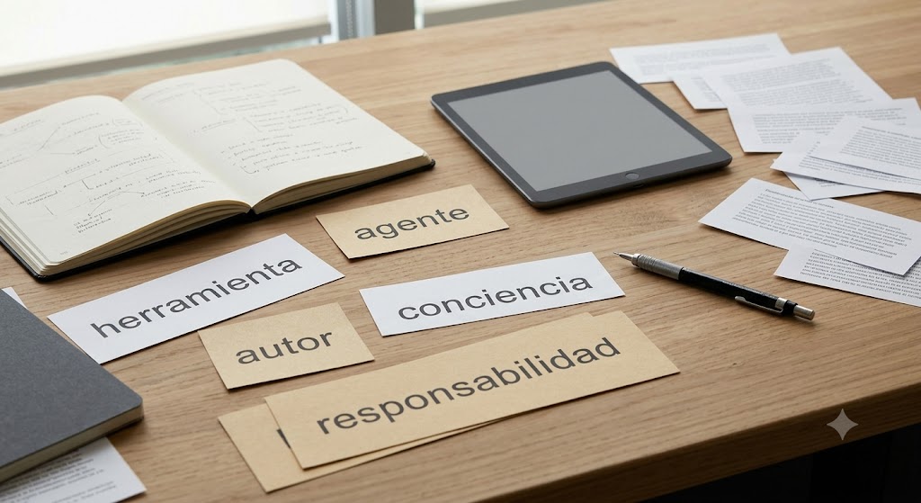 Imagen editorial generada con Gemini 3.1 para una inteligencia no humana observada desde vocabularios humanos insuficientes.